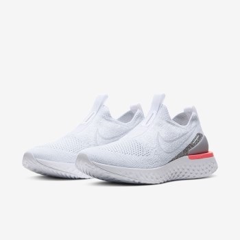 Nike Epic Phantom React Flyknit Icon Clash - Női Futócipő - Fehér/Szürke/Narancssárga/Platina